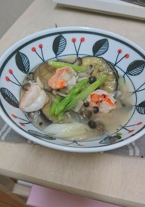 米ナスの中華風エビあんかけ-レシピのメイン写真