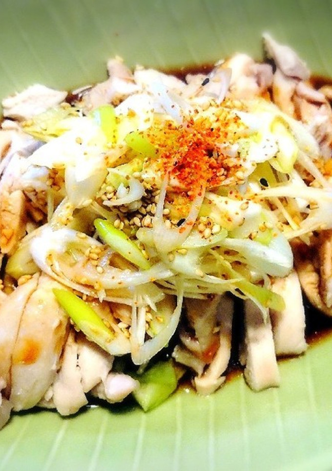よだれ鶏風♪鶏モモ肉とナスの蒸し物-レシピのメイン写真