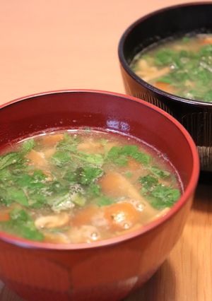 朝夕♪美味♪簡単♪なめこ青じその味噌汁-レシピのメイン写真