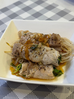 豆苗の肉巻き(もやし)レンジ蒸し-レシピのメイン写真