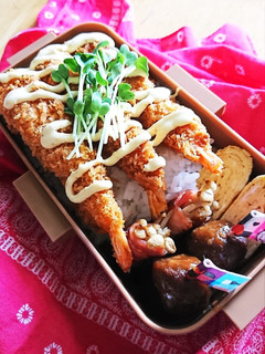 のっけ弁当(エビフライ)-レシピのメイン写真