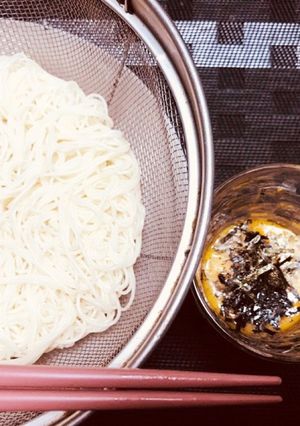 うにソースでつけ麺風そうめん-レシピのメイン写真