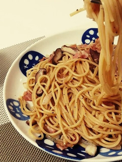 生姜香る、麺つゆでキノコの和風パスタ-レシピのメイン写真