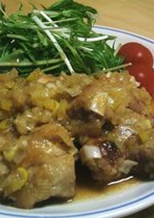 すぐできる！揚げ焼き鶏のネギだく仕上げ☆-レシピのメイン写真