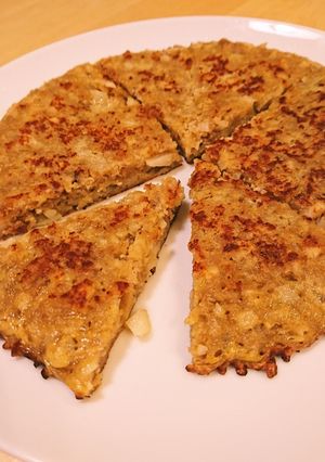 レンコンと豚挽き肉のお好み焼き風つくね-レシピのメイン写真