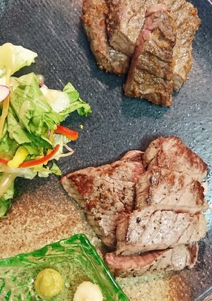牛ももステーキ２種変わり焼き-レシピのメイン写真