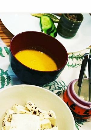 昆布だし南瓜豆乳ポタージュスープ-レシピのメイン写真