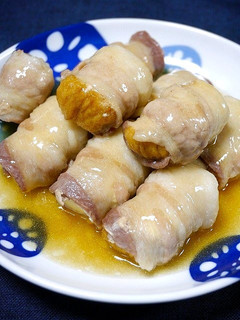 簡単!角煮風☆厚揚げ肉巻きの白だし煮-レシピのメイン写真