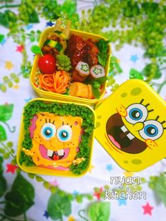簡単♪『スポンジボブ♡』弁当♡キャラ弁-レシピのメイン写真