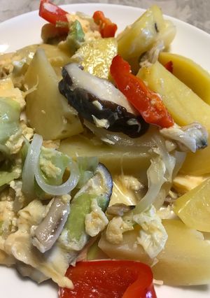あさり水煮缶と野菜の卵とじ-レシピのメイン写真