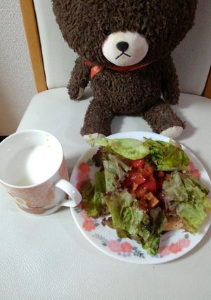 厚焼きハムと卵&トマトおいしいトースト-レシピのメイン写真