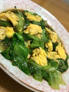 レタスの外葉で一品☆レタスと卵の炒め物-レシピのメイン写真