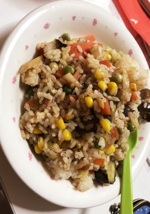 ナスと野菜のチャーハン-レシピのメイン写真