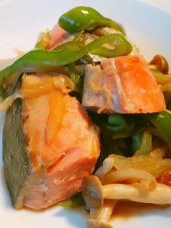 【腸活】鮭とピーマンの味噌炒め-レシピのメイン写真