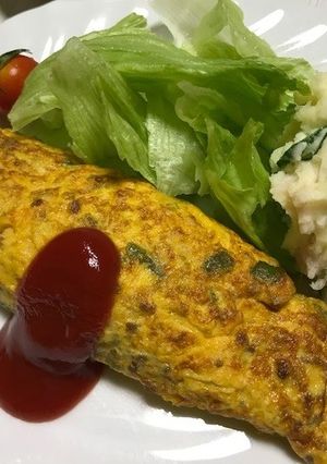 混ぜて焼くから簡単★具だくさんオムレツ-レシピのメイン写真