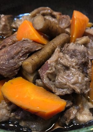 圧力鍋で☆牛すじ煮〜ごぼう+人参〜無添加-レシピのメイン写真