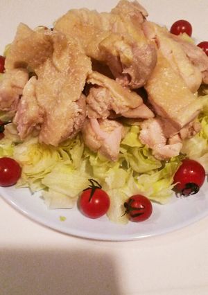 ゆで鶏の梅甘酢たれ-レシピのメイン写真
