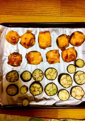 オーブンで２品：椎茸のベーコンチーズ焼き-レシピのメイン写真