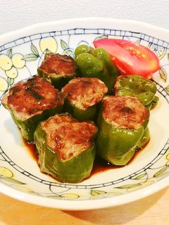 種付きピーマンの肉詰め-レシピのメイン写真