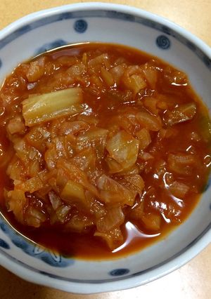 キャベツと玉ねぎの食べるトマトスープ-レシピのメイン写真