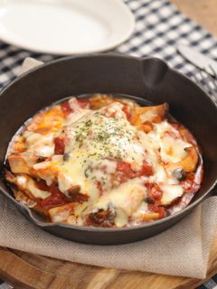 ハンバーググラタン☆きのこトマトソース-レシピのメイン写真