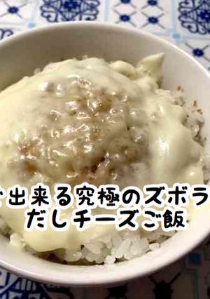 すぐ出来る究極のズボラ飯！だしチーズご飯-レシピのメイン写真