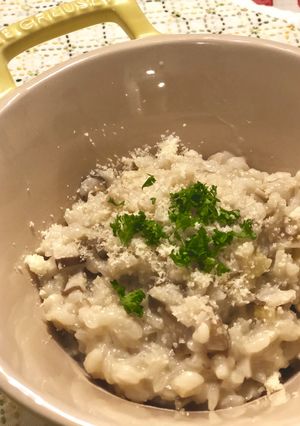 キノコのもち麦入りクリームリゾット-レシピのメイン写真