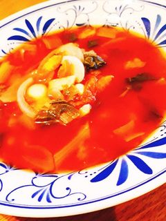 蒸し大豆トマトスープ-レシピのメイン写真