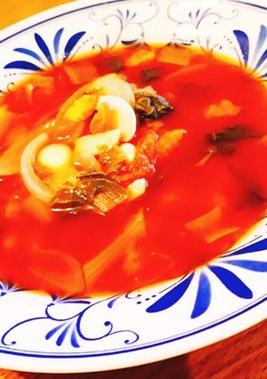 蒸し大豆トマトスープ-レシピのメイン写真