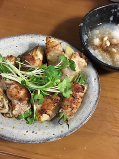 アスパラとえのきの肉巻き おろしソース-レシピのメイン写真