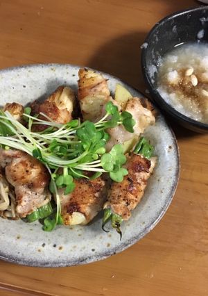 アスパラとえのきの肉巻き おろしソース-レシピのメイン写真