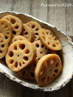【農家のレシピ】れんこんの煮物-レシピのメイン写真