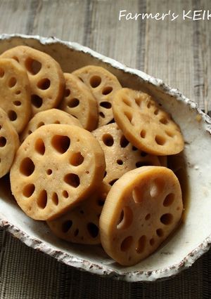 【農家のレシピ】れんこんの煮物-レシピのメイン写真