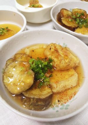 我が家のとろ～り♡揚げナスと揚げ出し豆腐-レシピのメイン写真