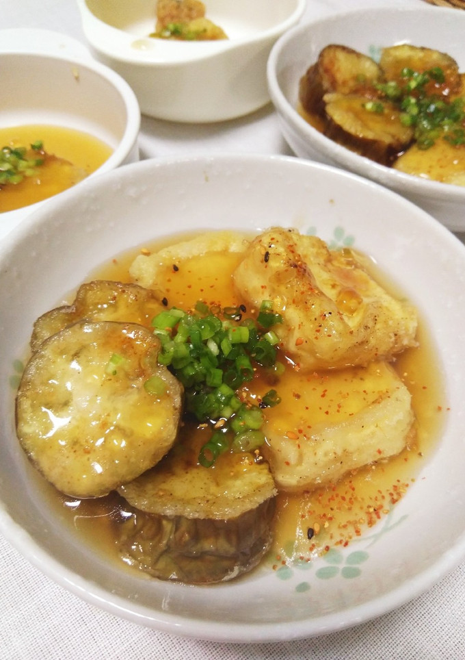 我が家のとろ～り♡揚げナスと揚げ出し豆腐-レシピのメイン写真