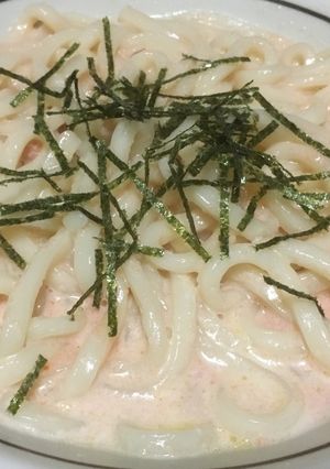 レンジで簡単辛子明太子クリームうどん-レシピのメイン写真