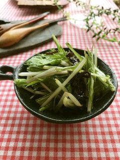水菜塩こんぶサラダ-レシピのメイン写真