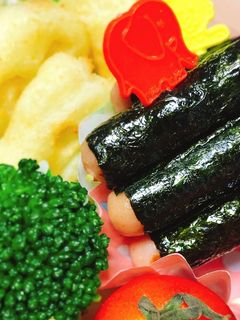 子供喜ぶ♡お弁当にポークビッツのり巻き♡-レシピのメイン写真