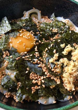 超簡単♪ 釜玉うどん☆焼き海苔で〜無添加-レシピのメイン写真