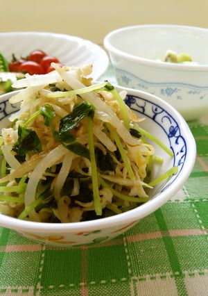 レンジで簡単！もやしと豆苗の中華和え-レシピのメイン写真