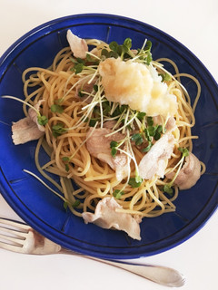 豚しゃぶのおろしポン酢パスタ-レシピのメイン写真