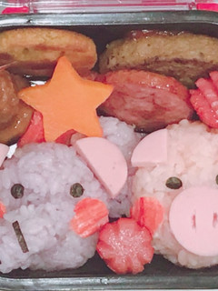 ぞうさん 豚さん 動物 キャラ弁 幼稚園-レシピのメイン写真