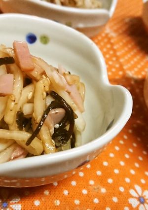 大根消費【大根とベーコンの塩こんぶ和え】-レシピのメイン写真