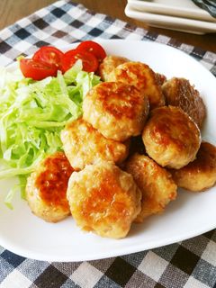 豆腐でふんわり♪鶏つくねの照り焼き-レシピのメイン写真