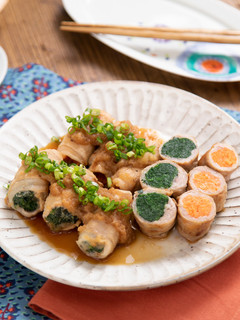ほうれん草と人参の豚肉巻き☆玉ねぎソース-レシピのメイン写真