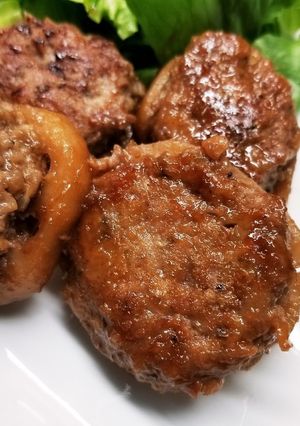 蓮根の肉乗せ焼き-レシピのメイン写真