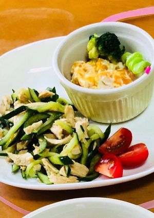 鶏むねときゅうりのサラダ-レシピのメイン写真