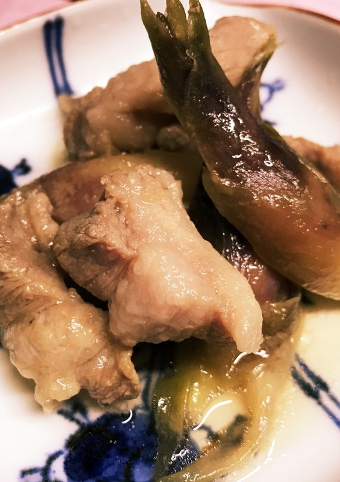 茗荷と豚肉の煮物♪こってり美味しい-レシピのメイン写真