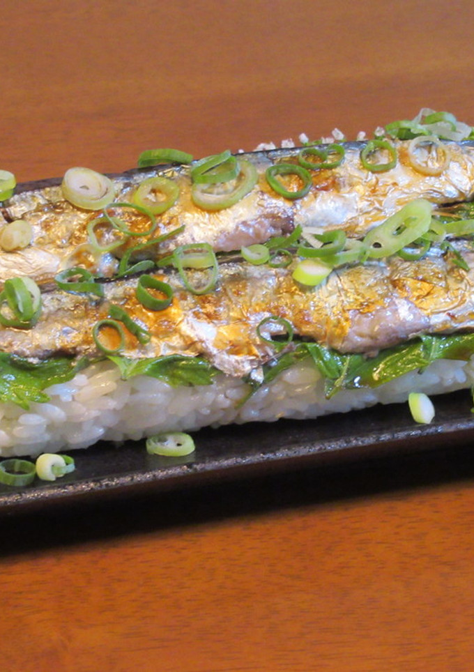 焼き秋刀魚の棒寿司-レシピのメイン写真