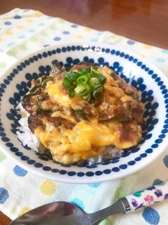 麺つゆだけで!梅しそチーズ鰯の卵とじ丼☆-レシピのメイン写真